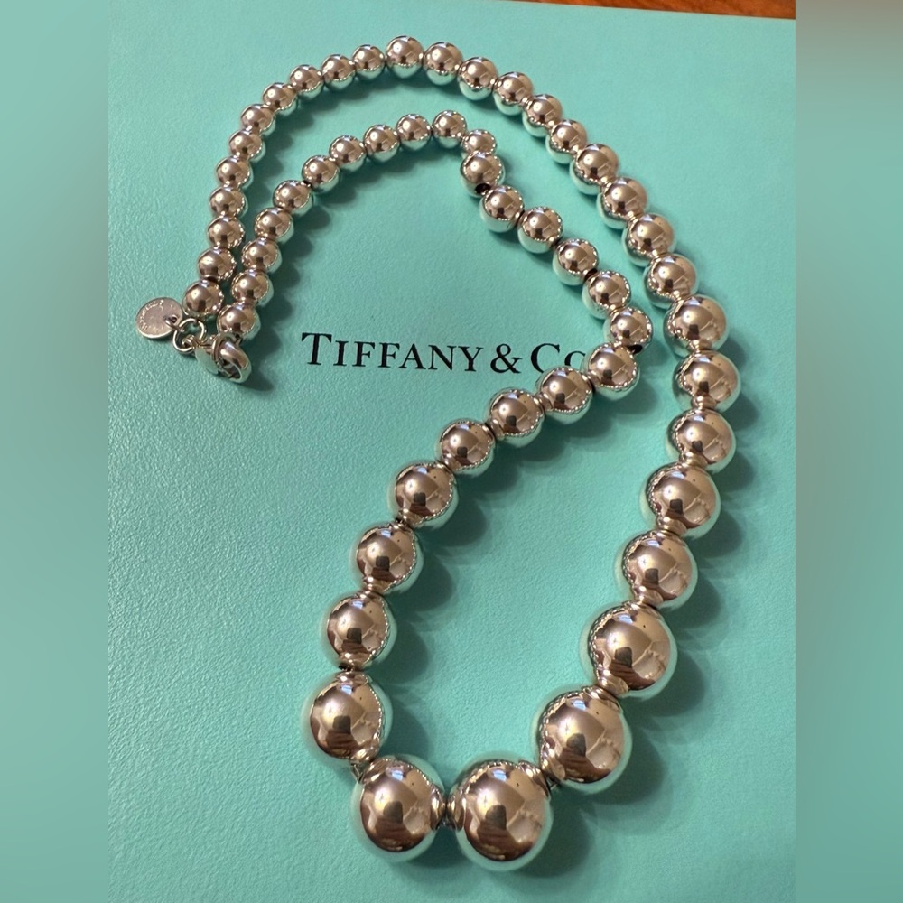 Tiffany&Co. HardWear Graduated Ball Bead Sterling Silver Necklace 16.25” - Picture 6 of 13